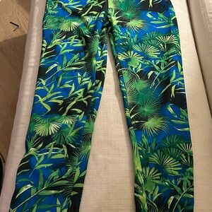 Tropical Leaf Print Leggings